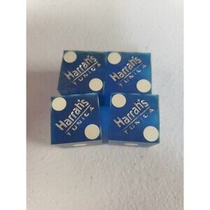 Vtg Harrah's Hotel & Casino Tunica, Mississippi Game Used craps dice Set of 4
